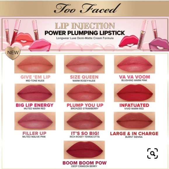 Too Faced Lip Injection Liquid Lipstick | Large & In Charge | Brand New in Box - Picture 6 of 9